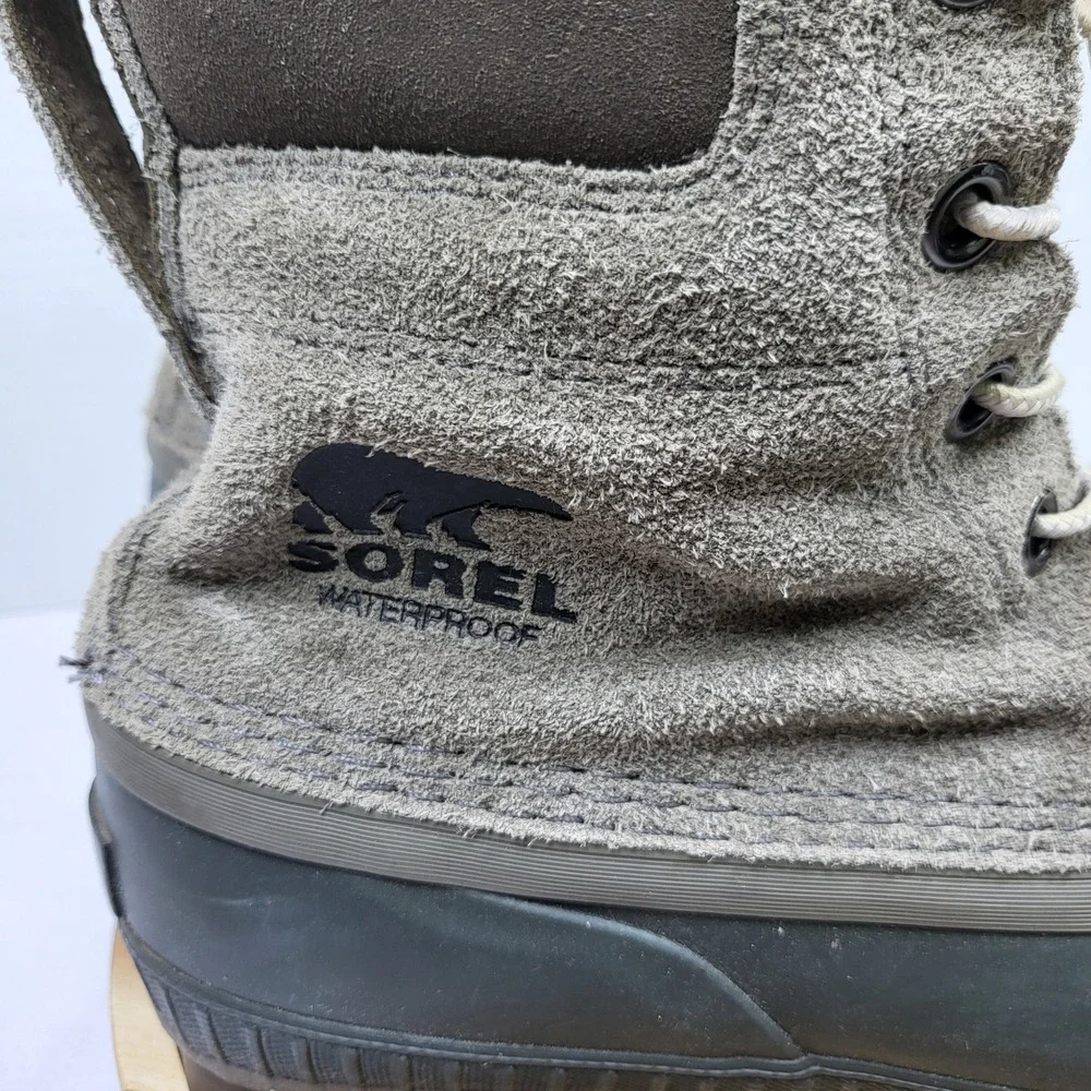 Sorel Cheyanne II Boots Mens 8 Sage Green Waterproof Suede NM3447-245